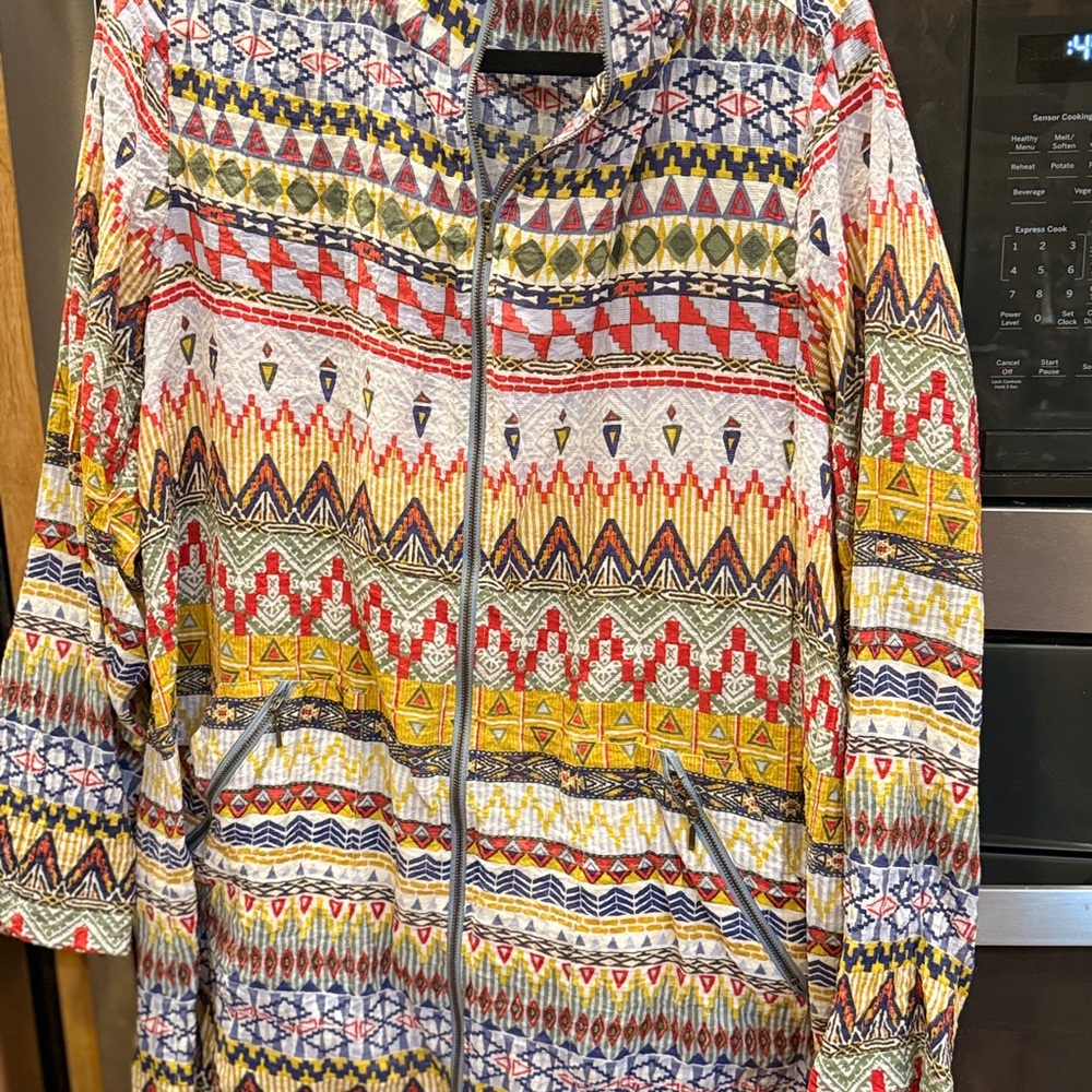 Multiples Multicolor Geometric Utility Shirt/Jacket - Picture 8 of 16